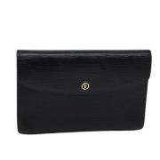 Pre-owned Leather clutches Louis Vuitton Vintage , Black , Dames