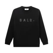 Reguliere Crew Neck Jet Black Sweatshirt Balr. , Black , Heren