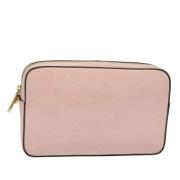 Pre-owned Leather pouches Louis Vuitton Vintage , Pink , Dames