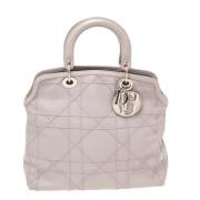 Pre-owned Leather totes Dior Vintage , Gray , Dames