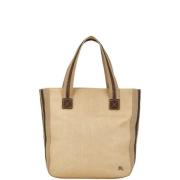 Pre-owned Canvas handbags Burberry Vintage , Beige , Dames