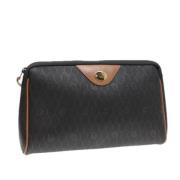 Pre-owned Leather clutches Dior Vintage , Black , Dames