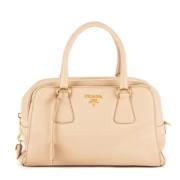 Pre-owned Leather prada-bags Prada Vintage , Beige , Dames