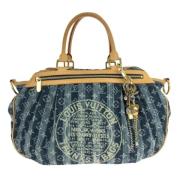 Pre-owned Canvas totes Louis Vuitton Vintage , Blue , Dames