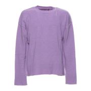 Lila Crewneck Sweater Paura , Purple , Heren