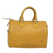 Pre-owned Leather handbags Louis Vuitton Vintage , Yellow , Dames