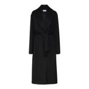 Zwarte Jas Gewaad Stijl Mariuccia Milano , Black , Dames