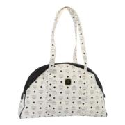 Pre-owned Canvas shoulder-bags MCM Pre-owned , White , Dames