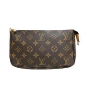 Pre-owned Canvas clutches Louis Vuitton Vintage , Brown , Dames