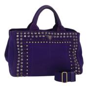 Pre-owned Canvas prada-bags Prada Vintage , Purple , Dames