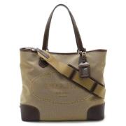 Pre-owned Canvas totes Prada Vintage , Beige , Dames