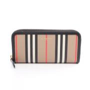 Pre-owned Leather wallets Burberry Vintage , Beige , Dames