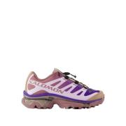 Witte Synthetische Sneakers - Ronde Neus Salomon , Multicolor , Dames