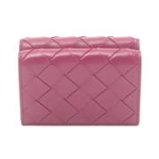 Pre-owned Leather wallets Bottega Veneta Vintage , Purple , Dames