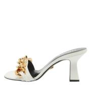 Pre-owned Leather sandals Versace Pre-owned , White , Dames