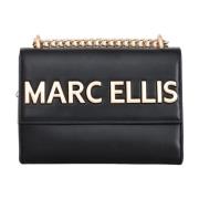 Zwarte Schoudertas Macro Flap Marc Ellis , Black , Dames