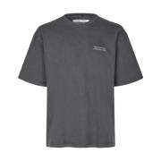 Gedrukte Poëzie T-shirt met Gewassen Look Samsøe Samsøe , Gray , Heren