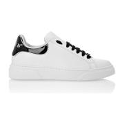 Witte lage sneakers met logo Philipp Plein , White , Heren