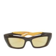 Pre-owned Acetate sunglasses Bottega Veneta Vintage , Brown , Dames