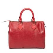 Pre-owned Leather handbags Louis Vuitton Vintage , Red , Dames