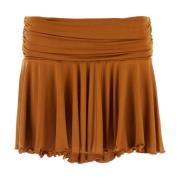 Karamel Stretch Mini Rok Gimaguas , Brown , Dames