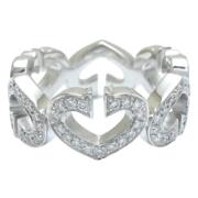 Pre-owned Metal rings Cartier Vintage , White , Dames