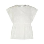 Witte Broderie Anglaise Hollyn Top Modström , White , Dames