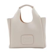 Witte leren tassen met schouderband Hogan , Beige , Dames