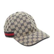 Pre-owned Canvas Hat Gucci Vintage , Brown , Heren