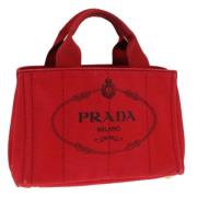 Pre-owned Canvas prada-bags Prada Vintage , Red , Dames