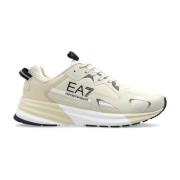 Sportschoenen met logo Emporio Armani EA7 , Beige , Heren