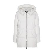 Witte Donsjas met Capuchon Moorer , White , Dames