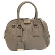 Pre-owned Leather handbags Burberry Vintage , Beige , Dames