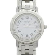 Pre-owned Metal watches Hermès Vintage , White , Dames