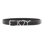 Zwart Leren Riem met Hartdetails Y/Project , Black , Dames