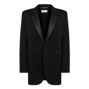 Single-Breasted Jas Saint Laurent , Black , Dames