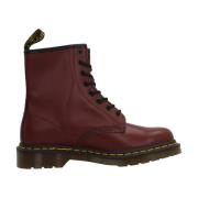 Kersenrode Veterschoenen Dr. Martens , Red , Dames