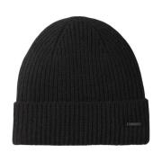 Zwarte Gebreide Kasjmier Beanie met Metalen Logo Joop! , Black , Unise...