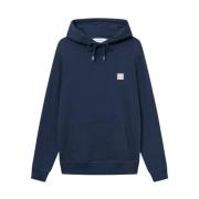 Geborstelde katoenen hoodie met logopatch Les Deux , Blue , Heren