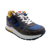 Blauw en Bruin Leren Schoenen Tokyo Shibuya Lotto , Blue , Heren