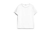 Witte Ronde Hals Korte Mouw Top Max Mara , White , Dames