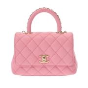 Pre-owned Leather chanel-bags Chanel Vintage , Pink , Dames