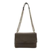 Pre-owned Leather shoulder-bags Bottega Veneta Vintage , Brown , Dames