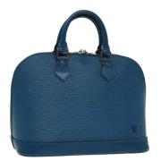 Pre-owned Leather handbags Louis Vuitton Vintage , Blue , Dames