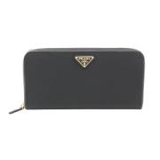 Pre-owned Leather wallets Prada Vintage , Black , Dames