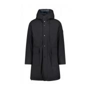 Tijdloze Parka met Dons- en Verenvulling Duno , Black , Heren