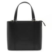 Pre-owned Leather handbags Burberry Vintage , Black , Dames