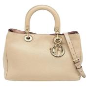 Pre-owned Leather dior-bags Dior Vintage , Beige , Dames