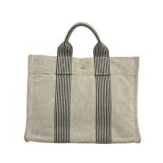 Pre-owned Canvas handbags Hermès Vintage , Gray , Dames