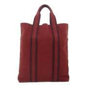 Pre-owned Canvas handbags Hermès Vintage , Red , Dames